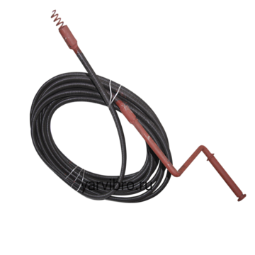 Трос сантехнический Спрут (14мм x 15м) с насадкой (несъёмный крючок-зацеп)